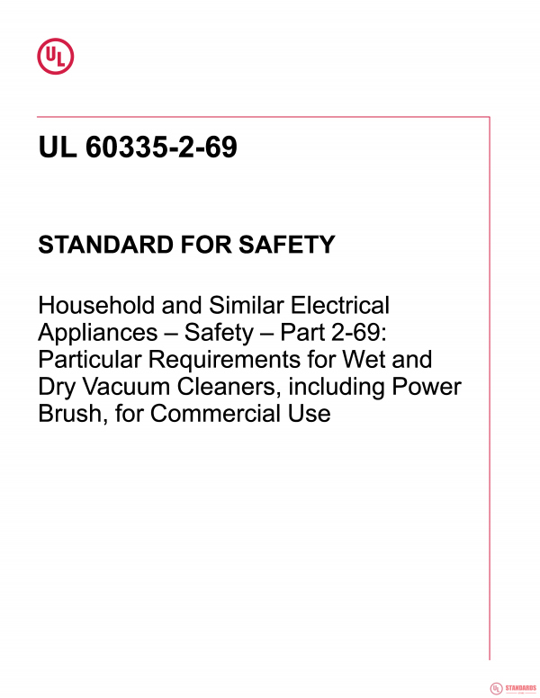 UL 60335-2-69 PDF UL 60335-2-69 PDF